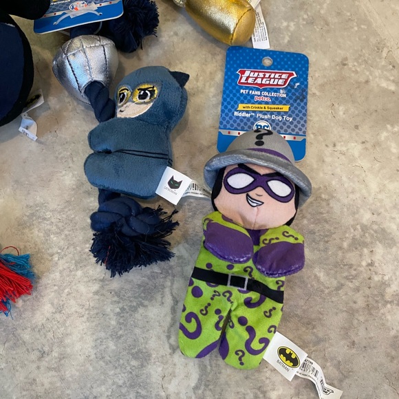 DOG TOYS SET OF 7 NWT PET CO TOYS JUSTICE LEAGUE DC COMICS TOYS FOR DOG GIFT - Picture 9 of 9